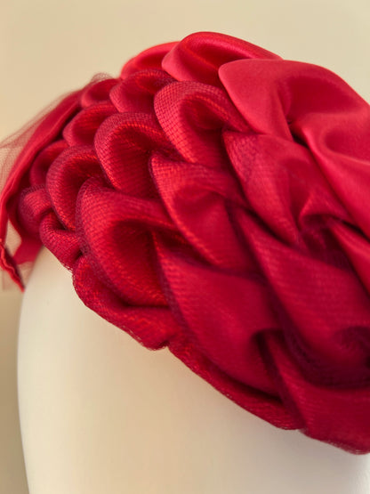 Briar - Arrow-smocked silk Scottie pillbox