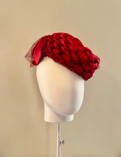 Briar - Arrow-smocked silk Scottie pillbox