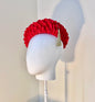 Matty - Perching beret in pleated silk acetate with tassel